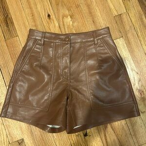 Aritzia leather shorts
